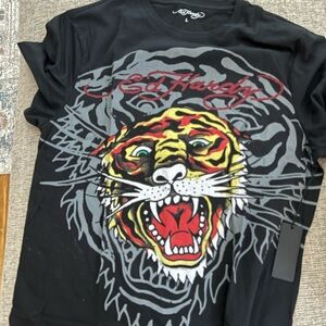 Ed Hardy Black Tiger Graphic Tee